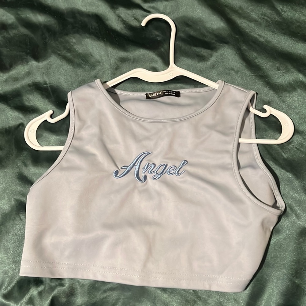 SHEIN high neck crop
